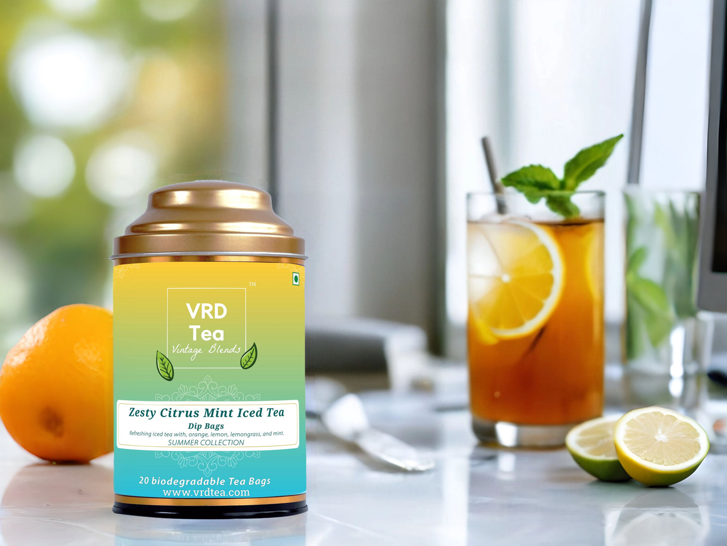 VRD Tea Vintage Blends Zesty Citrus Mint Iced Tea