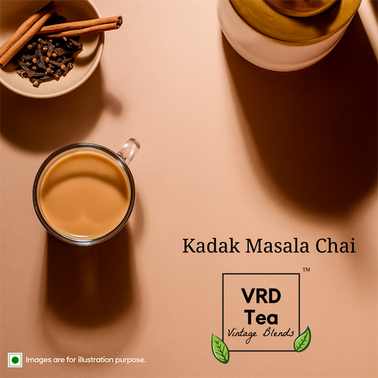 VRD Tea Vintage Blends Kadak Masala Chai with Real Spices - A Bold & Spiced Indulgence