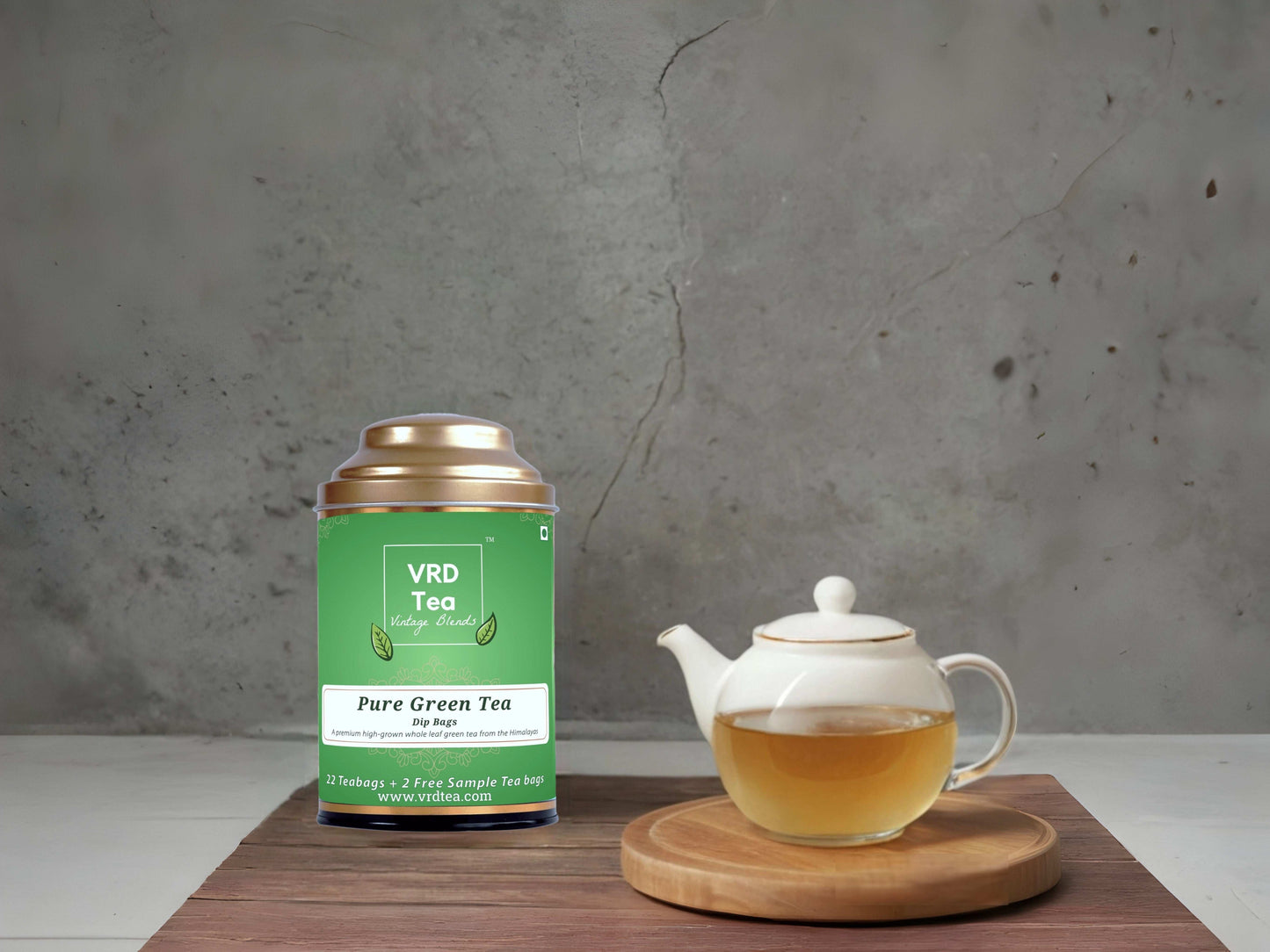 VRD Tea Vintage Blends Pure Green Tea (22+2 Dip Bags)