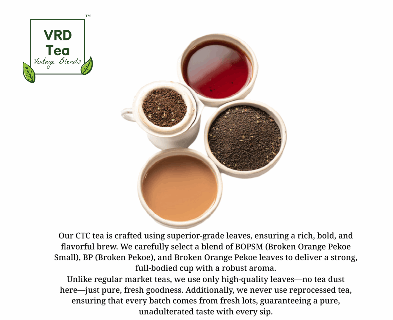VRD Tea Vintage Blends Premium Chai 500 Grams Plus 100 Grams Free