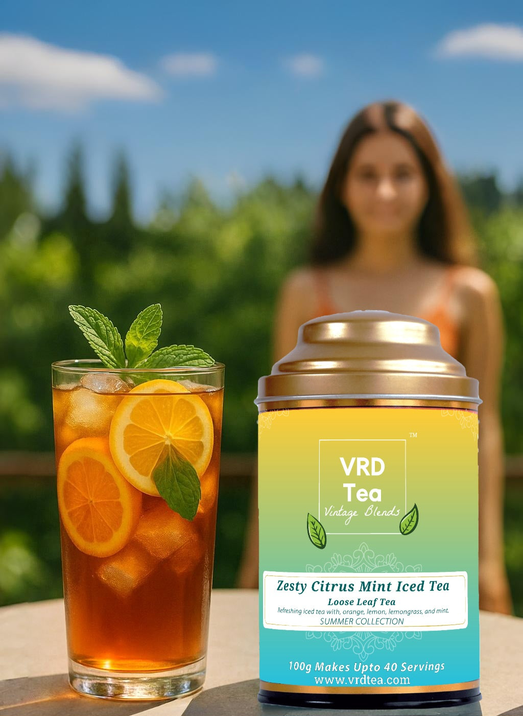 VRD Tea Vintage Blends Zesty Citrus Mint Iced Tea