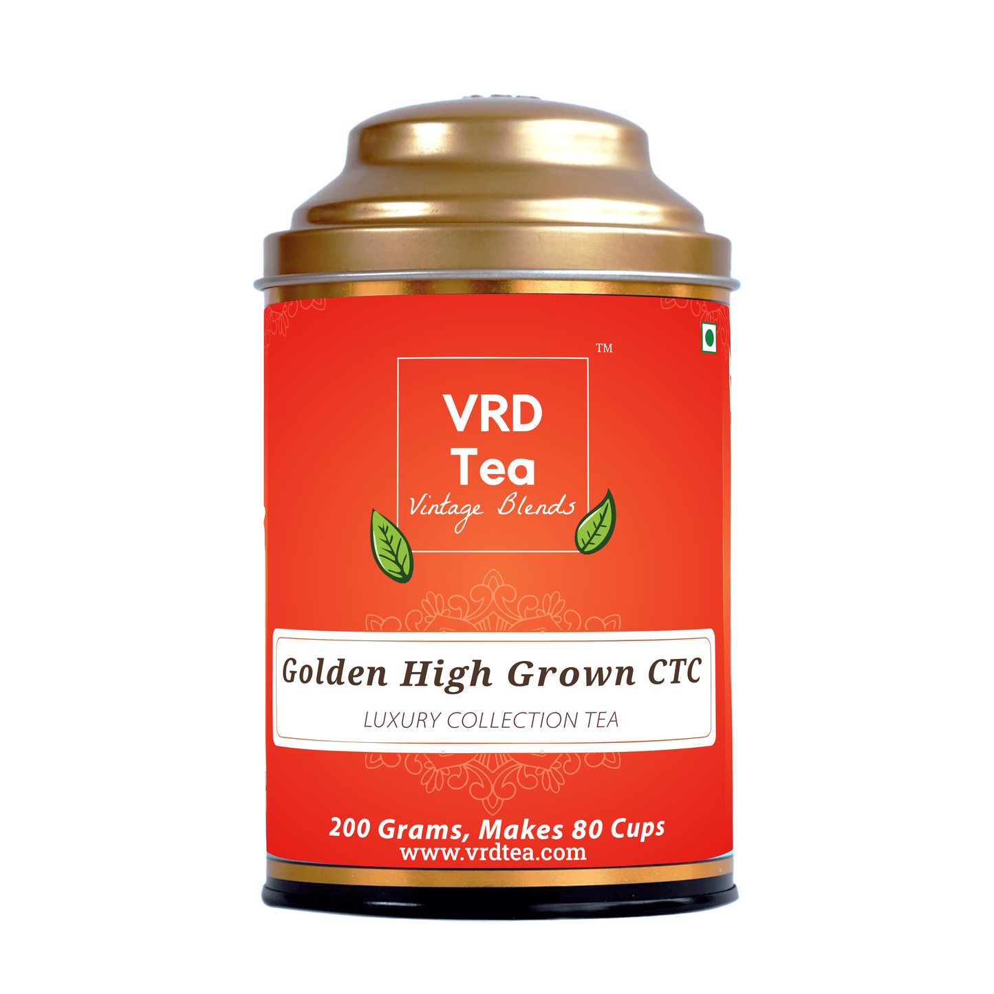 VRD Tea Vintage Blends Golden High Grown CTC Chai - Luxury Collection Tea (200g Pack)