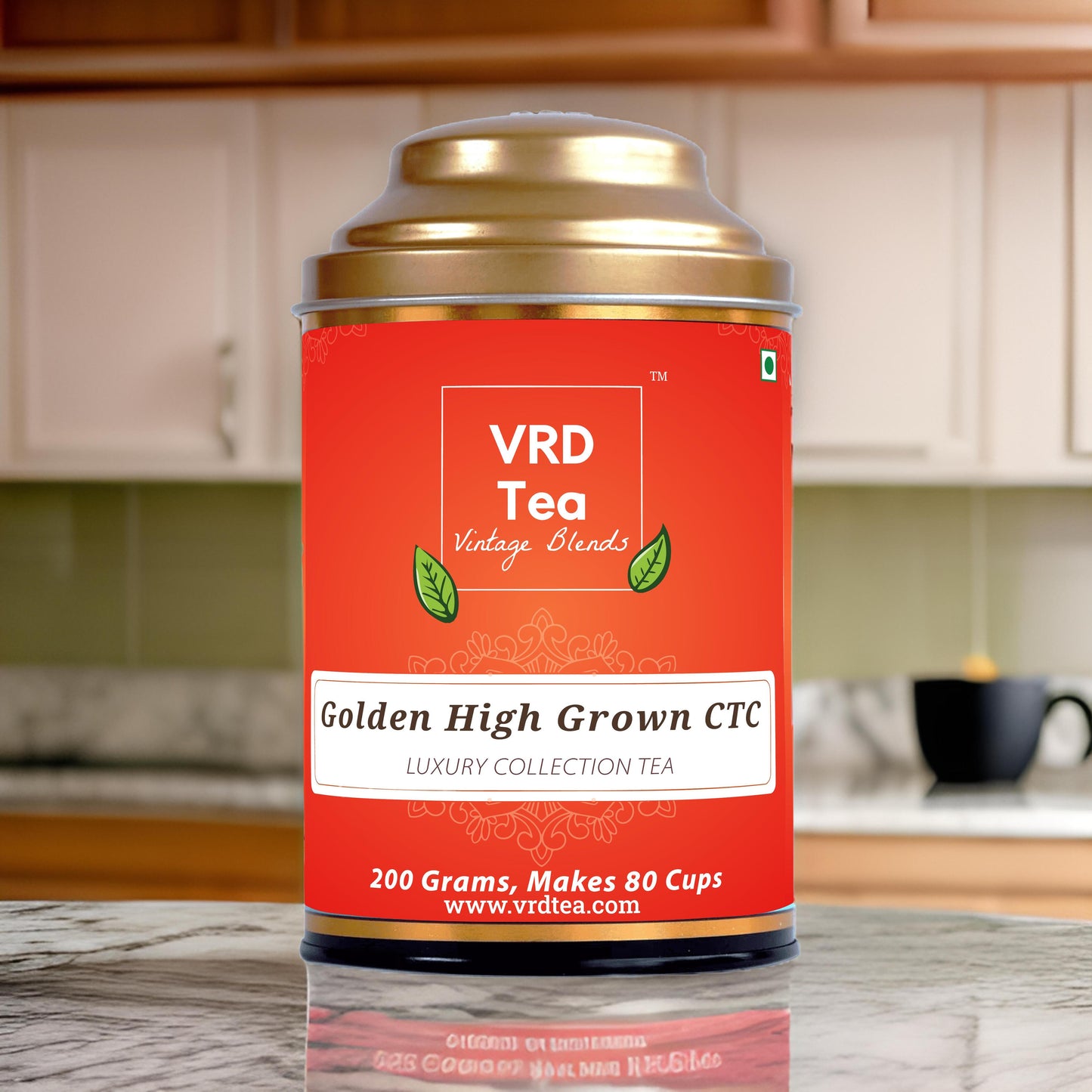 VRD Tea Vintage Blends Golden High Grown CTC Chai - Luxury Collection Tea (200g Pack)