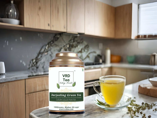 VRD Tea Vintage Blends Darjeeling Green Tea - Luxury Collection Tea (100g Pack)