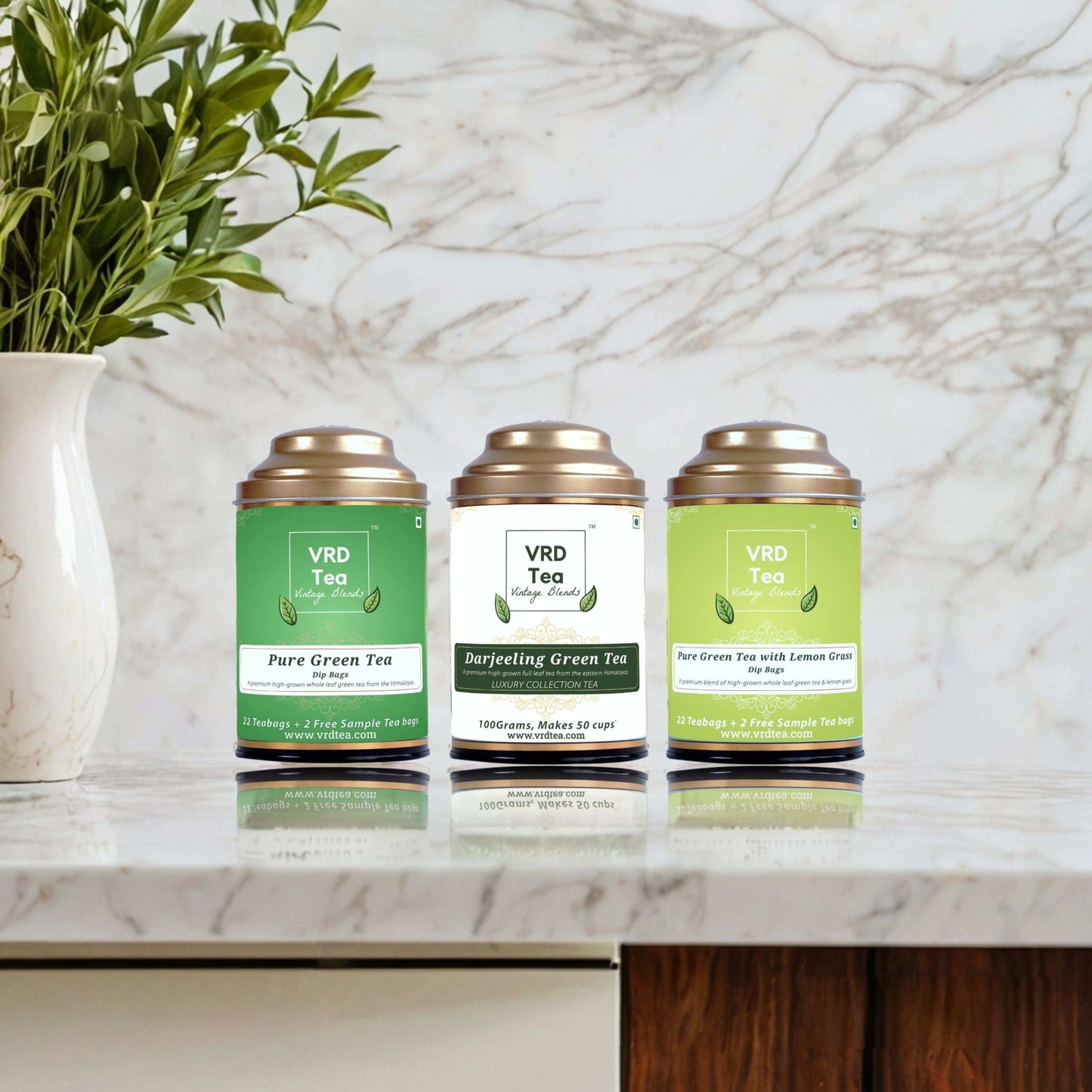 Verdant Bliss Trio- A Curated Green Tea Experience (Pack of 3)