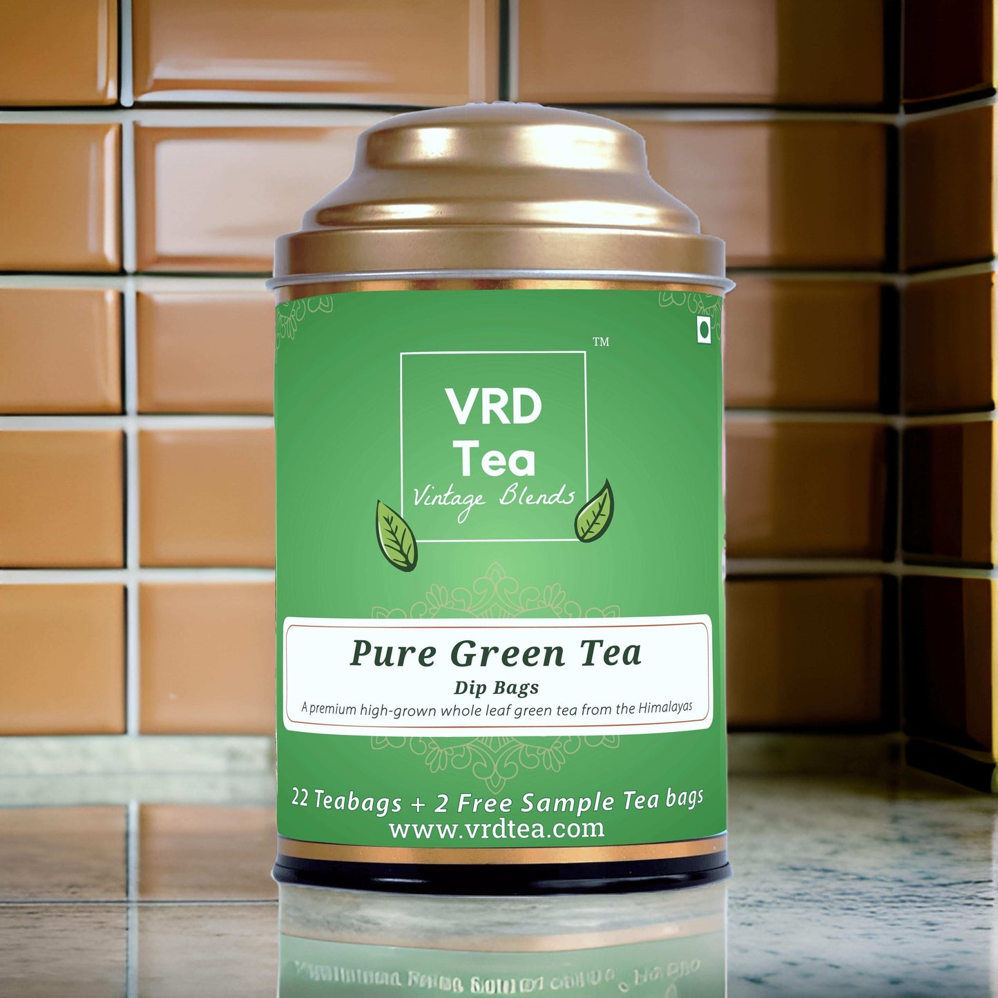 VRD Tea Vintage Blends Pure Green Tea (22+2 Dip Bags)