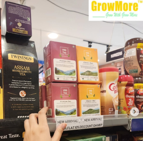 Buy Premium Tea in Gurgaon: VRD Tea Now Available at Grow More Stores 🌿✨